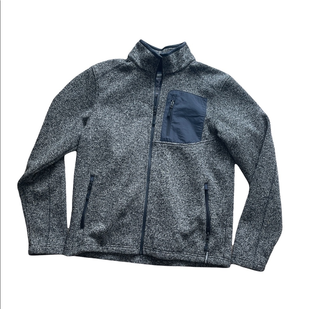 Cat Caterpillar Full Zip Fleece Jacket Mens Charcoal Gray